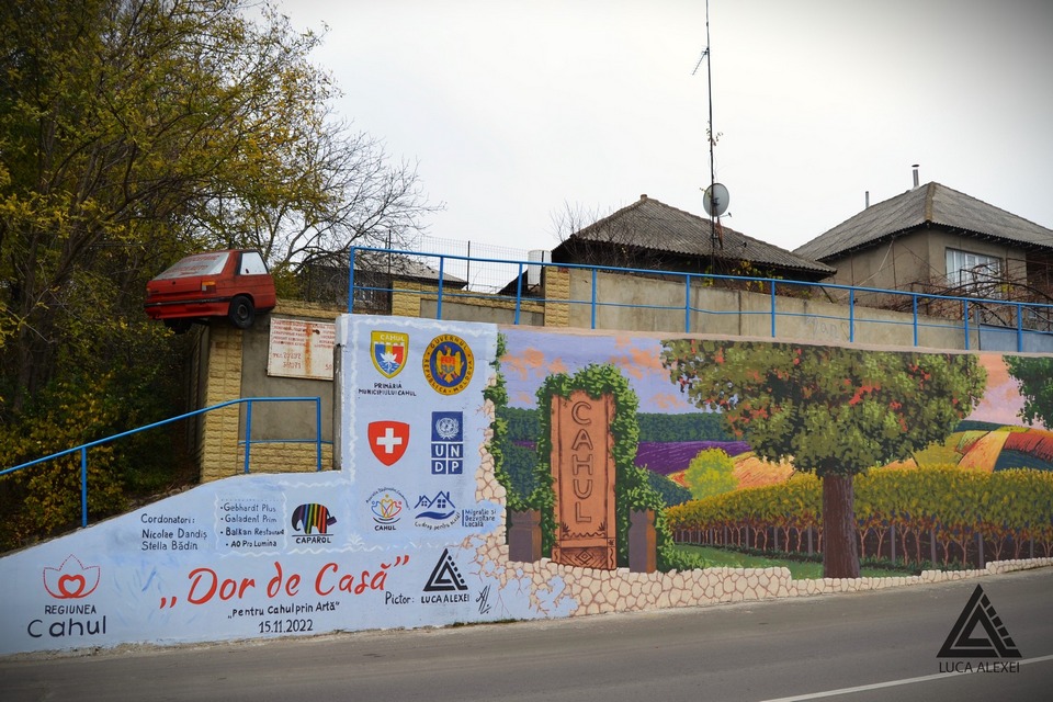 Pictura murală pe o suprafață de aproximativ 1.000 de metri pătrați - punct de atracție pentru municipiul Cahul