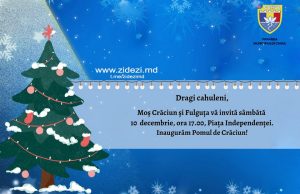 Primăria Municipiului Cahul va inaugura Pomul de Crăciun şi va aprinde luminile de sărbătoare pe străzile oraşului sâmbătă