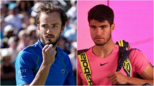 Spaniolul Carlos Alcaraz şi rusul Daniil Medvedev s-au calificat în finala turneului ATP Masters 1.000 de la Indian Wells (California), dotat cu premii totale de 8,8 milioane de dolari.